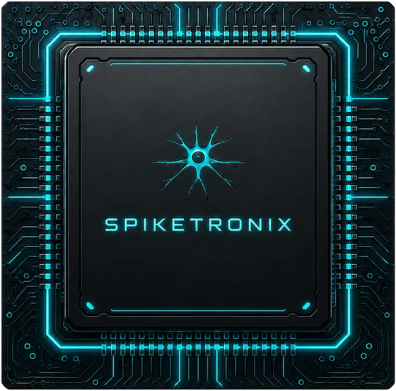 Spiketronix neuromorphic edge AI chip, top view